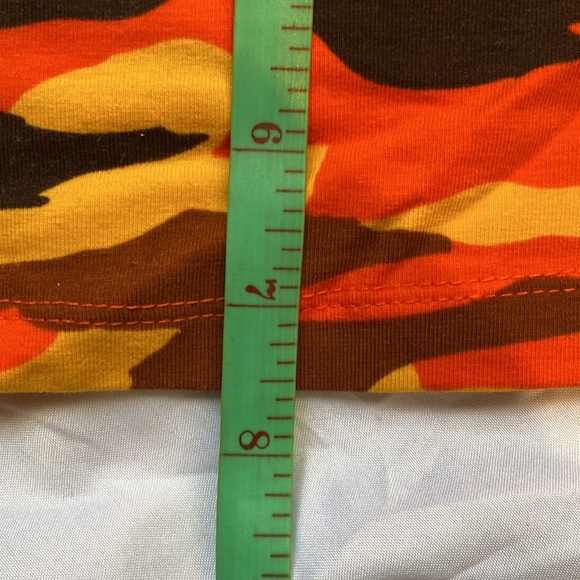 Forever 21 Orange Camo Cropped Tube Top Y2k Small - Picture 3 of 5